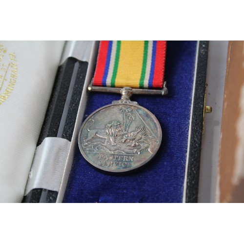 72 - 3 x Boxed Medals Inc Suez Canal, Eastern Service, Pakistan Medal     637768