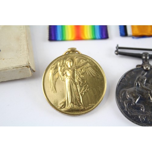 79 - Boxed WW1 Medal Pair Named 365543 GNR W Hedges RA     637552