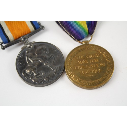 81 - WW1 Medal Pair Named 32234 PTE J Marshall The Queens     637711