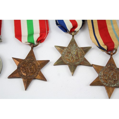 83 - 6 x WW2 Medals Inc. Africa - Italy - France & Germany Stars     637518