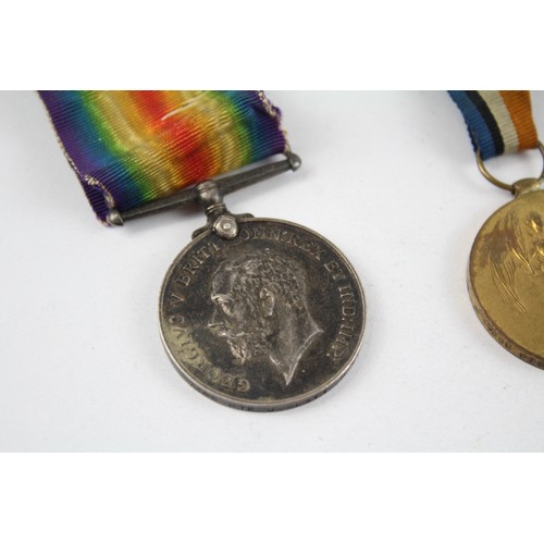 86 - WW.I Medal Pair & Original Ribbons Named. 7356 Pte. J. Platt North Staffs     637743