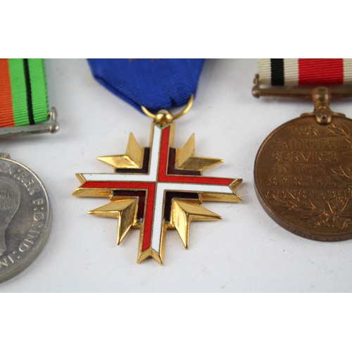 87 - 4 x Medals Inc. GV Special Constabulary Medal To Albert Daines - European Confed     637747