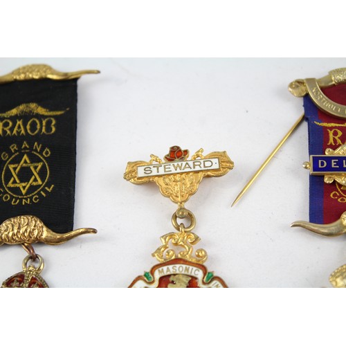 90 - 4 x Sterling Silver Masonic - R.A.O.B Jewels Inc Bramston Beach Lodge - Northolt     520828