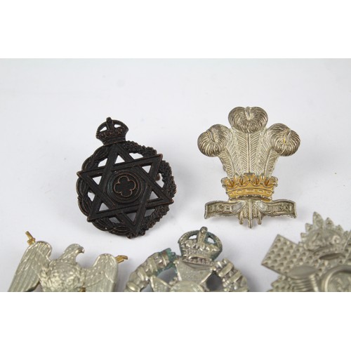 91 - 10 X Military Cap Badges Inc Rifle Brigade - Border Regt. - Royal Scots Dragoon      637755