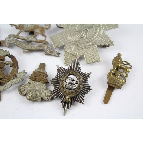 92 - 10 X Military Cap Badges Inc Royal Scots - Cheshire - K.S.L.I Etc     637652