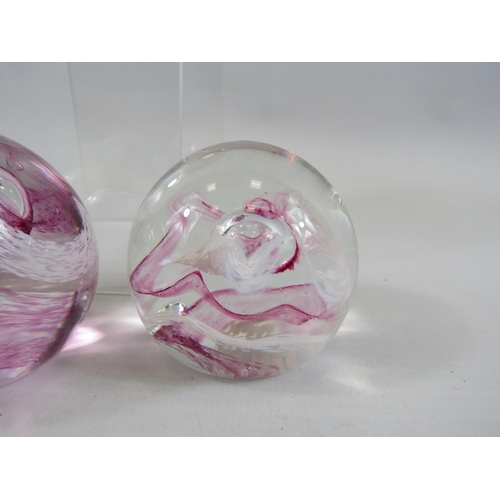 181 - 4 Caithness paperweights, Fireball & 3 x Moon Crystal.