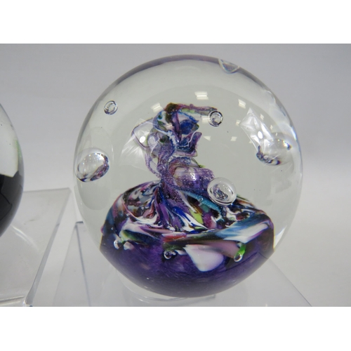 182 - 5 Caithness paperweights May dance, Myriad, 2 x Miniature Moon flower and Moon crystal.