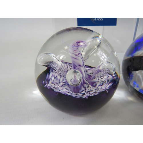 182 - 5 Caithness paperweights May dance, Myriad, 2 x Miniature Moon flower and Moon crystal.