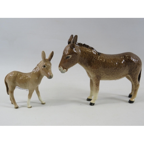 262 - Beswick Donkey and Donkey foal.