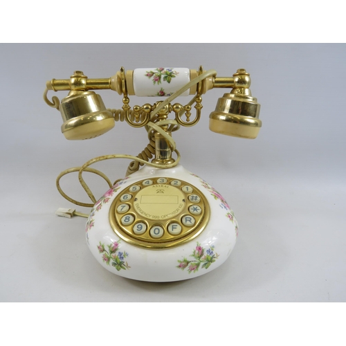 270 - Royal Albert Moss rose telephone.