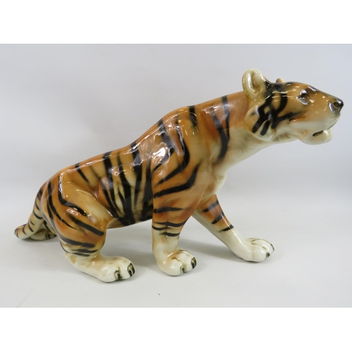 281 - Large vintage Royal Dux Bengal Tiger which  measures 10