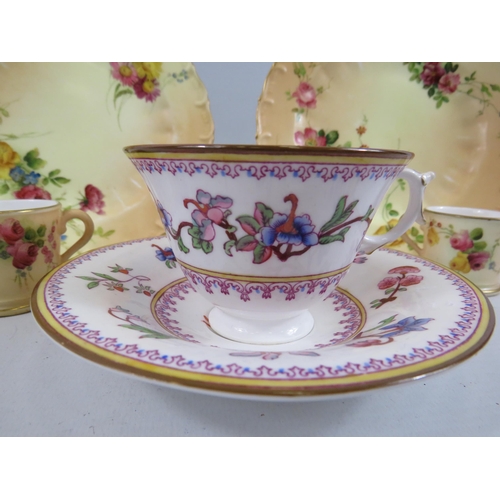 509 - 5 pieces of Antique Royal Worcester hand painted blushware and a cabinet cup and saucer. C1890s to 1... 