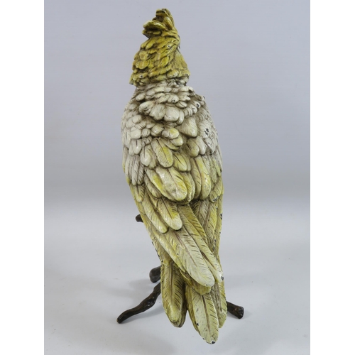 524 - Large Franz Bergman cold painted bronze Cockatoo which stands 12