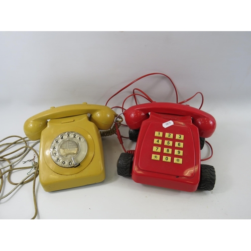 597 - Vintage dial round telephone and Direct line telephone.