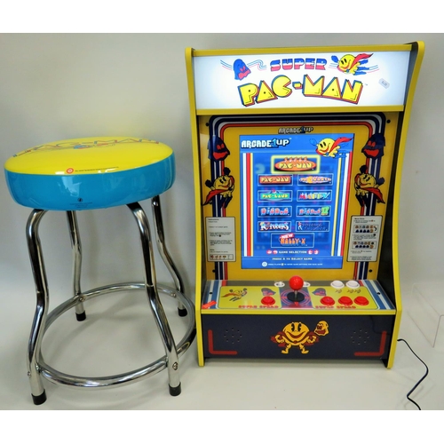 654 - Super Pac-Man Home arcade game in excellent and working condition. Comes with unused Pac-man Chrome ... 