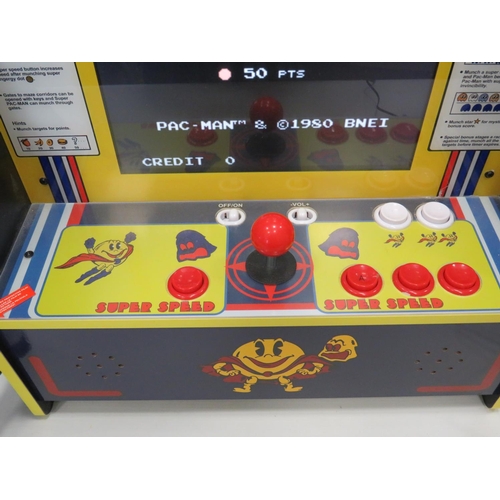 654 - Super Pac-Man Home arcade game in excellent and working condition. Comes with unused Pac-man Chrome ... 