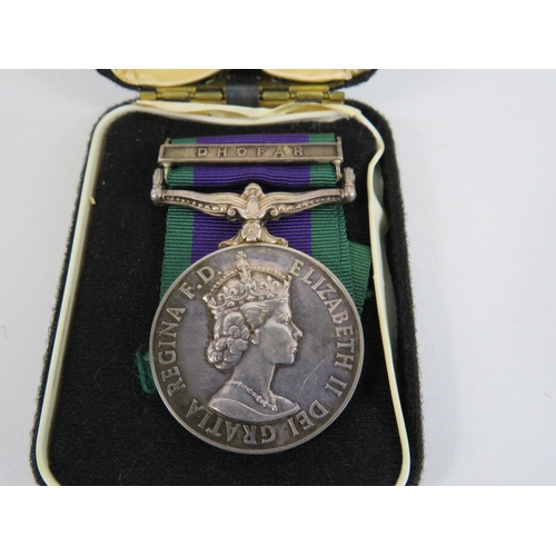 General service medal with Dhofar clip awarded to 24221271 SPR K.M