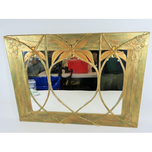 996 - Lovely Mirror by Jane Whitton 'Forest Windows'.  Measures approx 30 x 22 Inches. Very expensive when... 