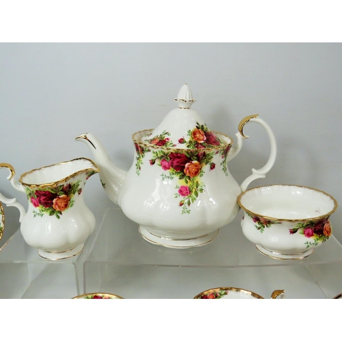 1 - 27 Piece Teaset by Royal Albert in the Old Country Roses Pattern. All in good order with no faults. ... 