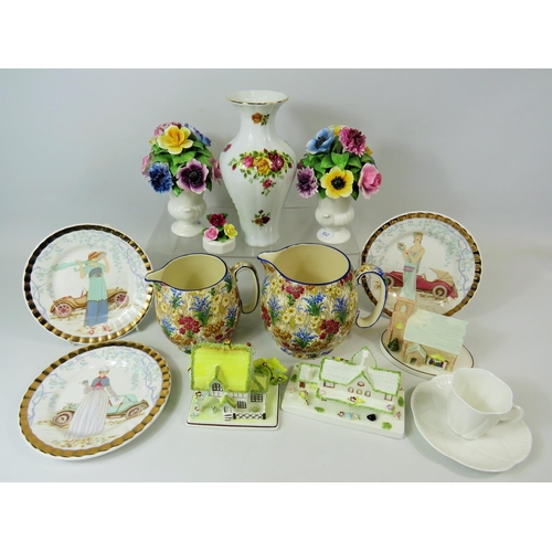 10 - Large Mixed China Lot to include a 'Shelley' Cabinet cup and saucer,  Two Graduated Winton jugs, Thr... 