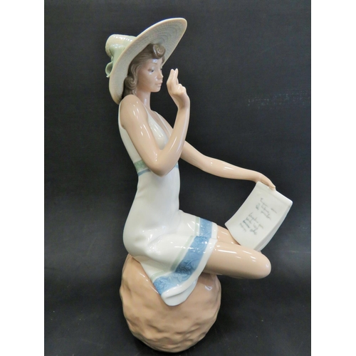 13 - Large Nao Figurine by Lladro 'Penfrend' 1229  issued 1996 by Joan Coderch.  Measures 12 inches tall.... 