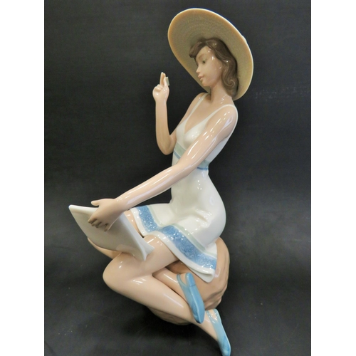 13 - Large Nao Figurine by Lladro 'Penfrend' 1229  issued 1996 by Joan Coderch.  Measures 12 inches tall.... 