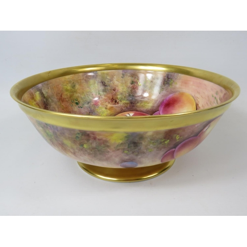 22 - Edwardian China' Footed bowl Decorated with painted summer fruits and a selection of Aynsley Orchard... 