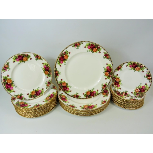 3 - Selection of Royal Albert Dinnerware in the Old Country Roses Pattern,     Plates... 6 x 10 inch & 1... 