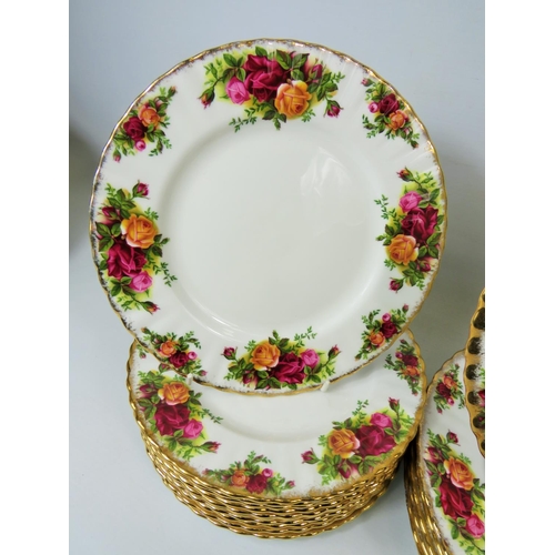 3 - Selection of Royal Albert Dinnerware in the Old Country Roses Pattern,     Plates... 6 x 10 inch & 1... 