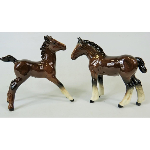 40 - Two Beswick Foals, One perfect,  One has Glued repair to rear right leg. See photos.