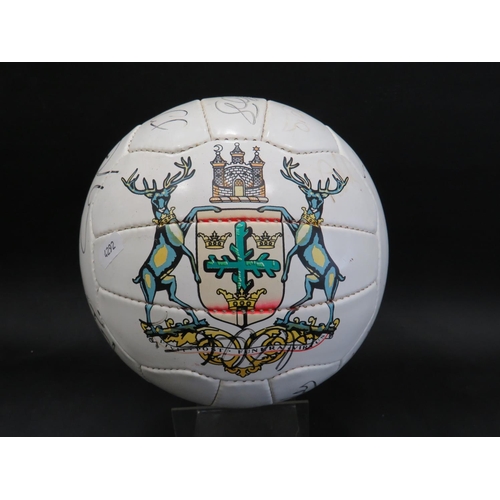 48 - Official Notts Forest Football covered with players Autographs.   Excellent condition.  See photos.