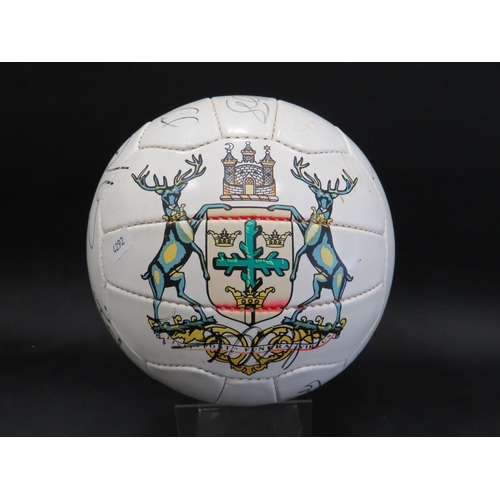 48 - Official Notts Forest Football covered with players Autographs.   Excellent condition.  See photos.