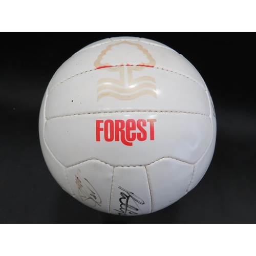 48 - Official Notts Forest Football covered with players Autographs.   Excellent condition.  See photos.