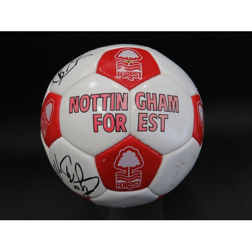 49 - Official Notts Forest Football covered with players Autographs.   Excellent condition.  See photos.