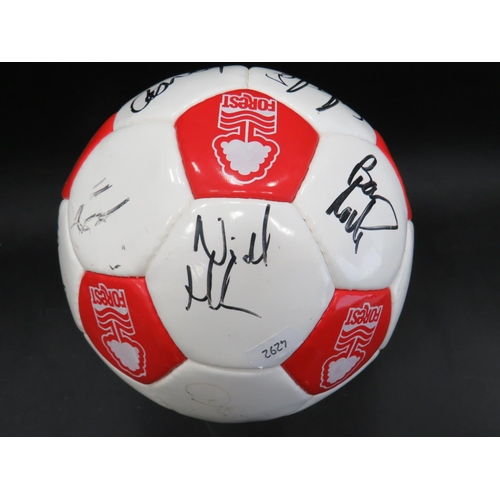 49 - Official Notts Forest Football covered with players Autographs.   Excellent condition.  See photos.