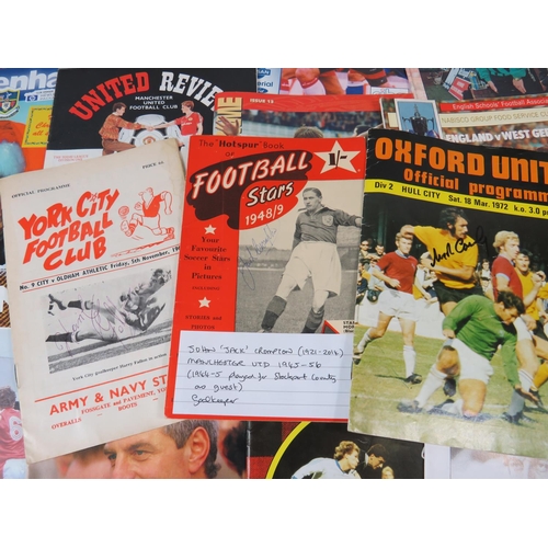 59 - Large selection of Football programmes dating from the 1960's to include a signed 1960's York City P... 