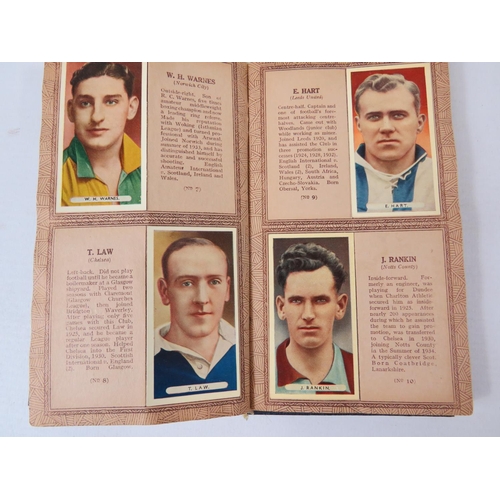 64 - Very Interesting  album of a full set of 50 1930's Footballers by Ardath Cigarettes, Some properly a... 