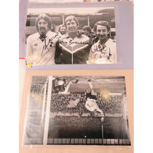 66 - Two interesting and well filled football related scrapbooks containing many autographed pictures and... 