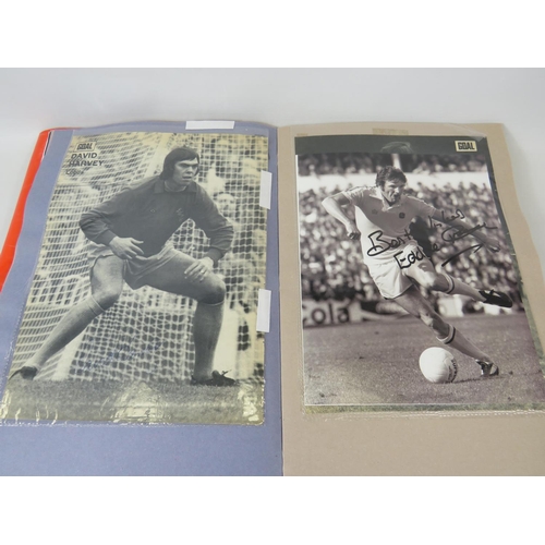 66 - Two interesting and well filled football related scrapbooks containing many autographed pictures and... 