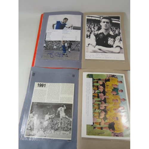 66 - Two interesting and well filled football related scrapbooks containing many autographed pictures and... 