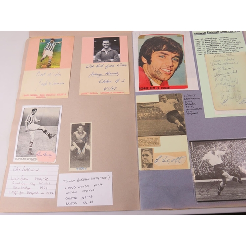 67 - Two interesting and well filled football related scrapbooks containing many autographed pictures and... 