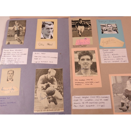 67 - Two interesting and well filled football related scrapbooks containing many autographed pictures and... 