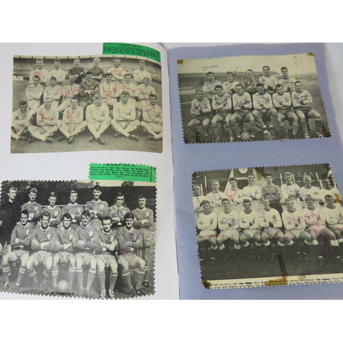 67 - Two interesting and well filled football related scrapbooks containing many autographed pictures and... 