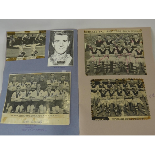 67 - Two interesting and well filled football related scrapbooks containing many autographed pictures and... 