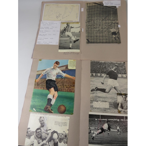 68 - Two interesting and well filled football related scrapbooks containing many autographed pictures and... 