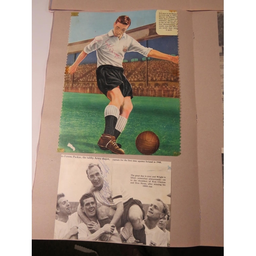 68 - Two interesting and well filled football related scrapbooks containing many autographed pictures and... 