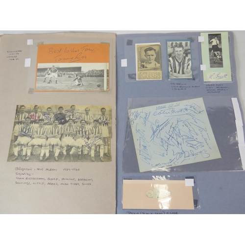 68 - Two interesting and well filled football related scrapbooks containing many autographed pictures and... 