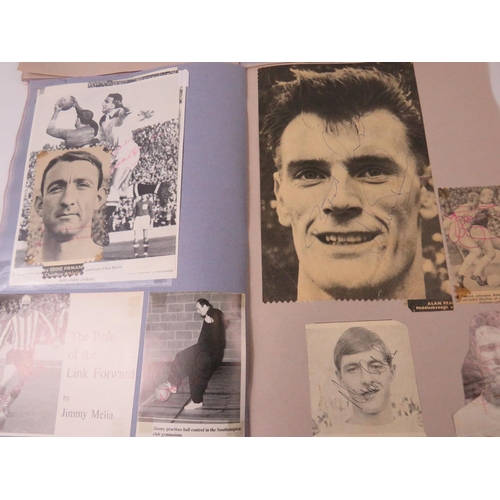 68 - Two interesting and well filled football related scrapbooks containing many autographed pictures and... 