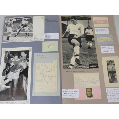 68 - Two interesting and well filled football related scrapbooks containing many autographed pictures and... 