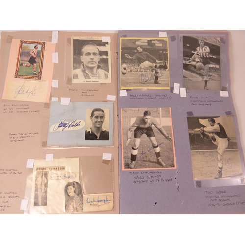 68 - Two interesting and well filled football related scrapbooks containing many autographed pictures and... 